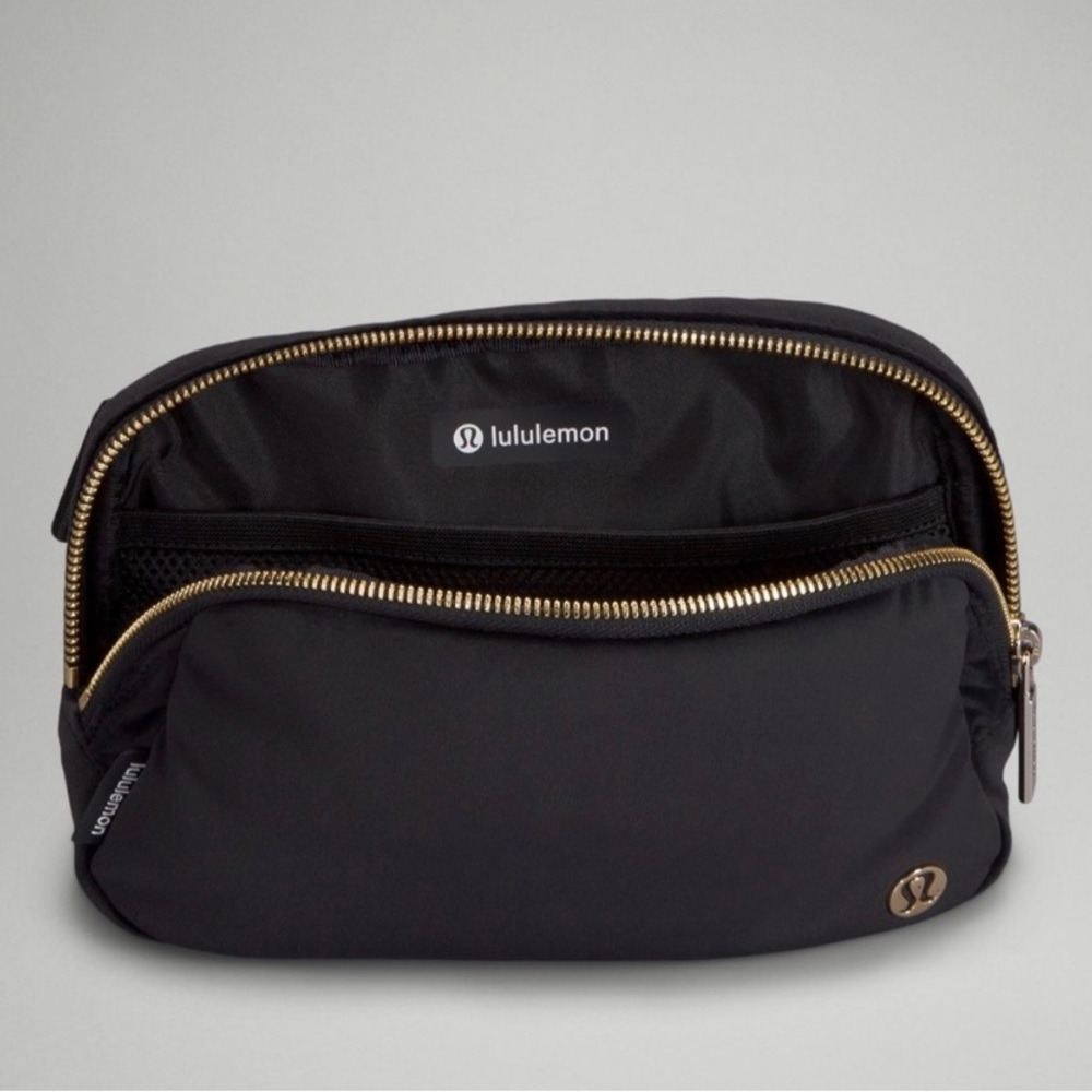 lululemon athletica Black Bag with Gold Accents